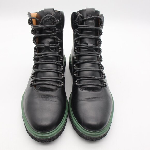 ECCO Crepetray Women's EU 41 US 10 Combat Ankle Boot Black Leather Green - Picture 2 of 12